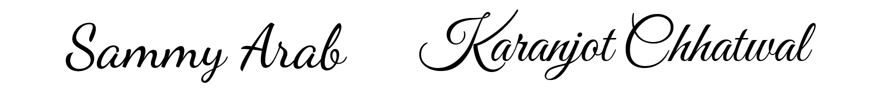 Signatures of Dr. Sammy Arab and Mr. Karanjot Chhatwal